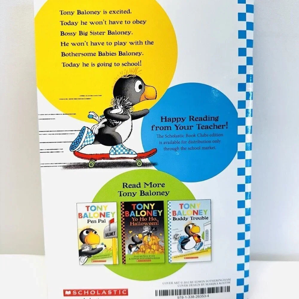 TONY BALONEY SCHOOL RULES Paperback Book by Pam Munoz Ryan Like New - Picture 2 of 2